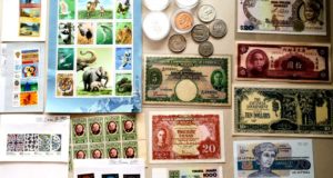 I specialise in coins, currency notes and stamps.