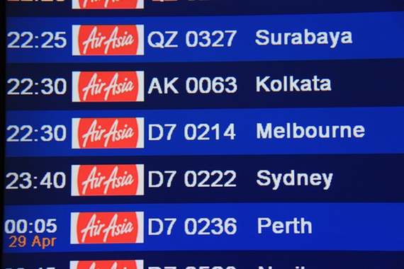 Air Asia Flight to Melbourne